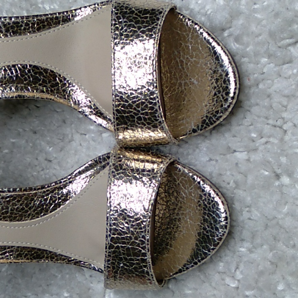 MISGUIDED  double strap crackeled print heels size 9.5 - Picture 4 of 16